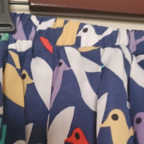 Colorful Bird Print Skirt - Picture 3 of 4